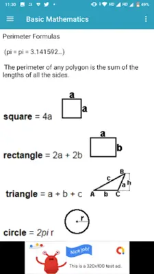 Basic Mathematics android App screenshot 1