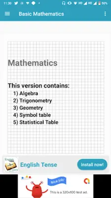 Basic Mathematics android App screenshot 3