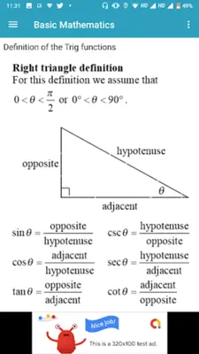 Basic Mathematics android App screenshot 4